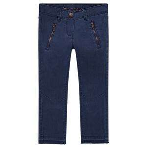 Junior - Pantalon skinny en twill uni 