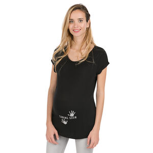 Tee-shirt manches courtes de grossesse avec print fantaisie 