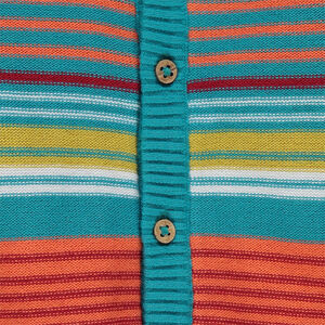 Gilet en tricot à rayures contrastées 