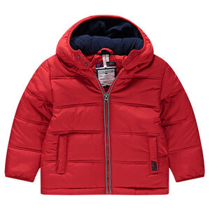 Doudoune matelassée à capuche doublure polaire 