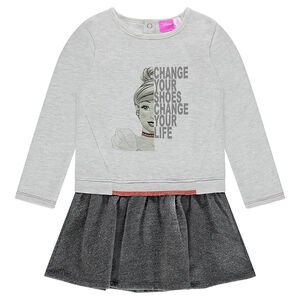 Robe effet 2 en 1 bi-matière Disney print Cendrillon 