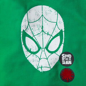 Sweat en molleton uni vert print Marvel Spiderman 