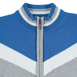 Gilet en tricot avec bandes contrastées esprit vintage 