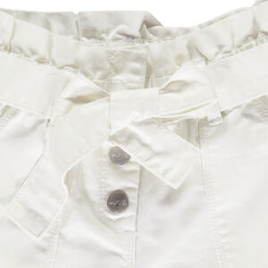 Short paperbag en twill avec ceinture à nouer fille 