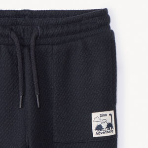 Jogging fantaisie uni à étiquette pour bébé garçon 