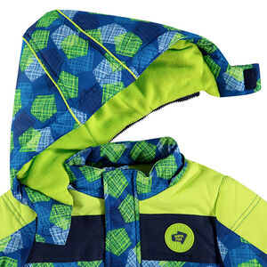 Combi-pilote de ski à motif graphique all-over doublée micropolaire 