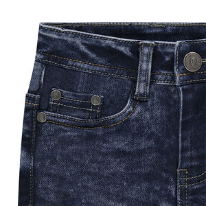 Junior - Jeans en molleton effet used et crinkle 