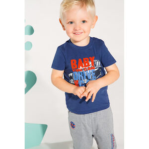 Bermuda en jersey avec inscription printée 