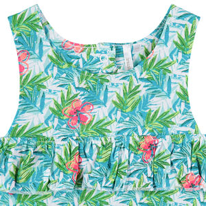 Robe sans manches avec dos ajouré et volant 