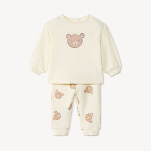 Ensemble jogging oursons en nid d'abeille pour bébé 