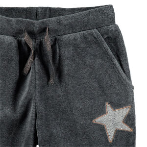 Pantalon de jogging en velours avec étoile en sequins 