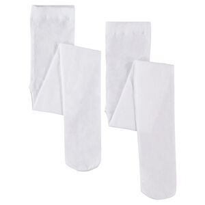 Lot de 2 collants fins blancs unis 10 deniers 