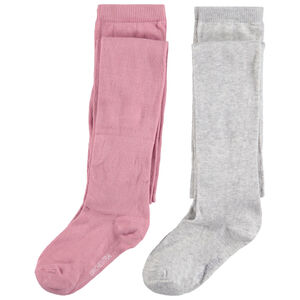 Lot de 2 collants épais unis 