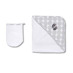 Set cape de bain et gant de toilette  