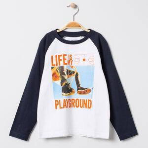 T-shirt manches longues print fantaisie 