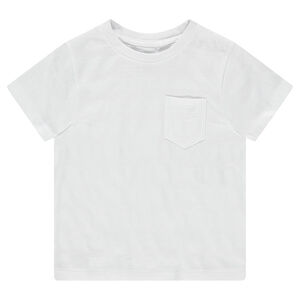 Tee-shirt manches courtes avec effet de rayures et poche 