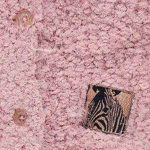 Gilet en tricot pop-corn avec badges brillants 