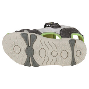 Nu-pieds à double scratch avec inscription printée et rivets 