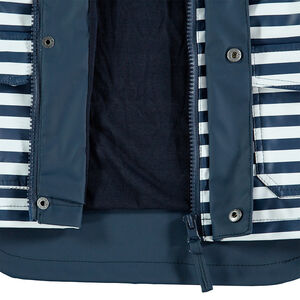 Coupe-vent en gomme avec rayures placées et badges 