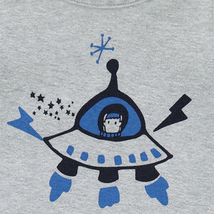 Pyjama en jersey avec engins spatiaux printés 