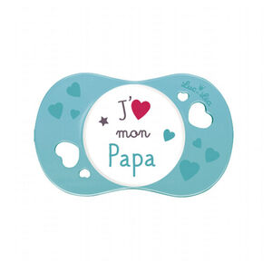 Sucette symétrique 6 mois + - J’aime mon papa 