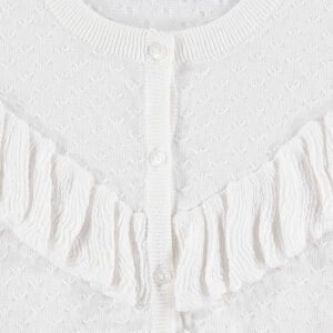 Junior - Gilet en tricot fantaisie avec volant 