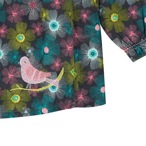 Tunique volantée à fleurs all-over 