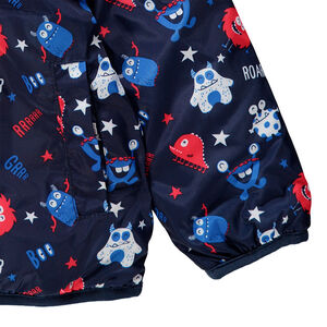 Coupe-vent imprimé et uni en micropolaire avec monstres printés 