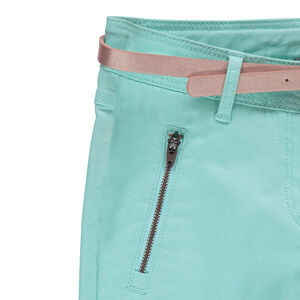 Junior - Pantalon 7/8ème en twill avec ceinture amovible 