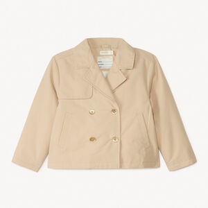 Trench court uni en toile fille 