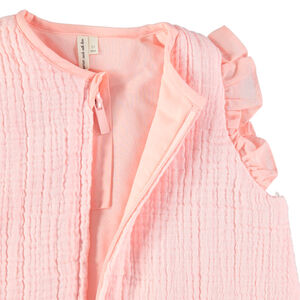 Turbulette sans manches à volants et broderies  