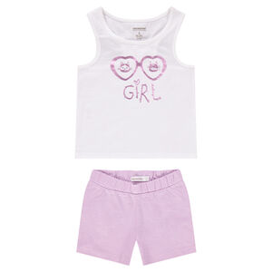 Pyjama avec débardeur et short print lunettes 