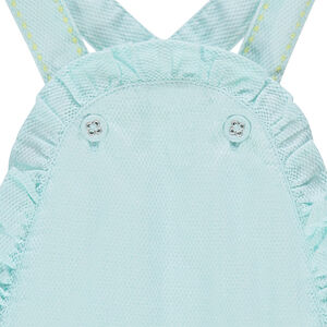 Robe en coton fantaisie avec print sur le devant et volants 