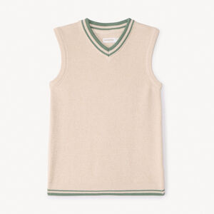 Pull sans manches en tricot uni garçon 