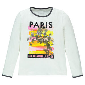 Tee-shirt manches longues en jersey avec print fantaisie 