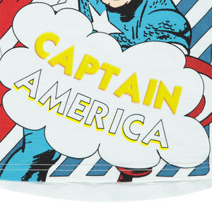 Tee-shirt manches courtes en slub Marvel print Captain America 