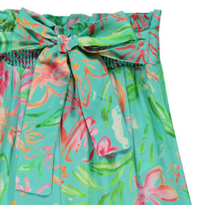 Pantalon fluide imprimé tropical fille 