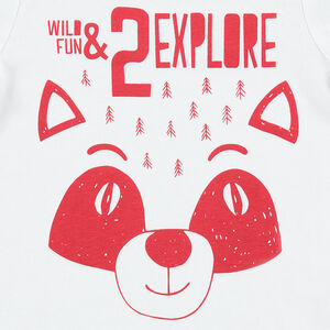 Tee-shirt manches longues en jersey avec panda printé 