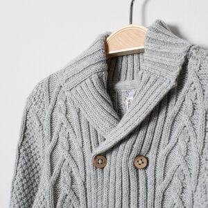 Gilet en tricot fantaisie à double boutonnage 