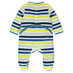 Dors-bien en velours rayé Disney print serti Mickey 