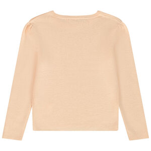 Pull en tricot côtelé avec cœurs pailletés fille 