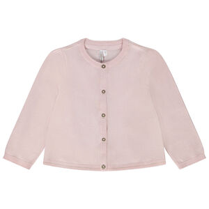 Gilet en tricot uni pour bébé fille 