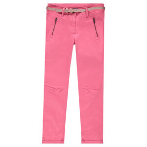 Junior - Pantalon 7/8ème en twill avec ceinture amovible 
