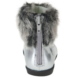 Babies argentées et fausse fourrure 