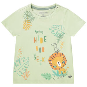 T-shirt manches courtes printé et brodé savane pour bébé garçon 