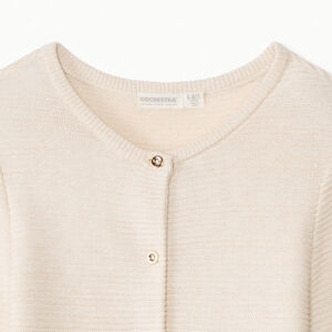 Gilet manches longues en tricot uni fille 
