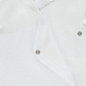 Lot de 3 bodies manches courtes en coton finition picot 