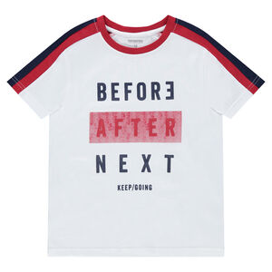 Junior - Tee-shirt manches courtes avec message printé  