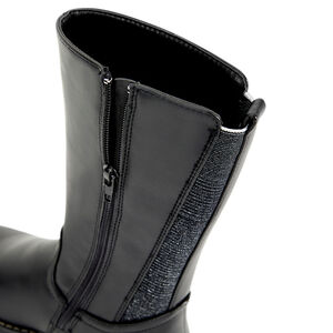 Bottes cavalières à talon argenté fille 