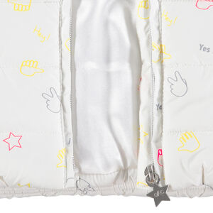 Doudoune sans manches matelassée avec motifs imprimés all-over 